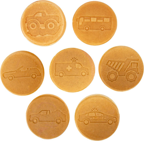 Car & Truck Mini Pancake Pan - Make 7 Unique Flapjack Cars, Nonstick Pan Cake Maker Griddle w Long Handle for Breakfast Fun & Easy Cleanup, Unique...