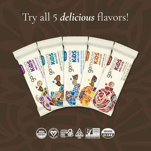 GoMacro Kids MacroBar Organic Vegan Snack Bars - Double Chocolate Brownie (0.90 Ounce Bars, 7 Count)...