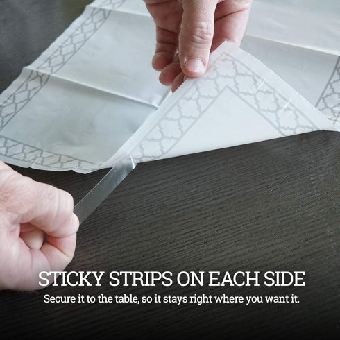 White Disposable Placemats for Baby, Kids, Toddler, Children, Adults - Neat and Sticky Plastic Placemat Table Topper Solutions for Restaurant, Sch...