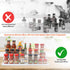 3 Tier Spice Rack Organizer - Expandable 3-Level Seasoning & Spice Organization for Cabinet, Pantry, Kitchen Countertop - Adjustable Length with S...
