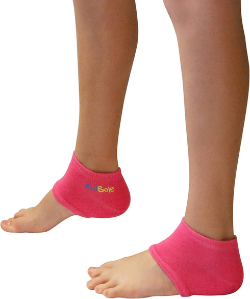 KidSole Gel Heel Strap for Kids with Heel Sensitivity from Severs Disease, Plantar Fasciitis. (Black) (Kids Size 1-6, Pink)...