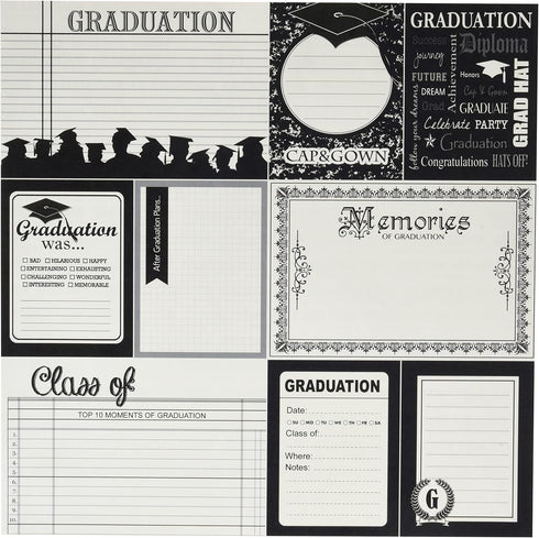 Scrapbook Customs Themed Paper and Stickers Scrapbook Kit, Graduation...