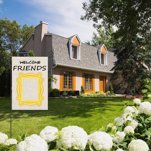 ZJXHPO Welcome Friend Garden Flag Inspire Gift Novelty Garden Flag Outdoor Gift (Welcome Friends)...