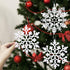 White Snowflake Ornaments, 6 Pack Large Plastic Snowflake Decorations for Christmas Tree, Winter Wonderland...