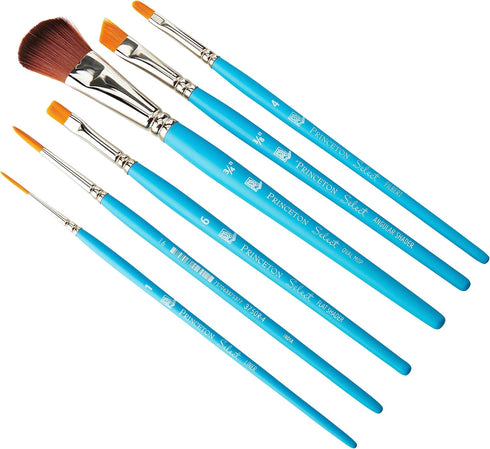 Princeton Select Artiste, Series 3750, Paint Brush for Acrylic, Watercolor and Oil, Set of 6...
