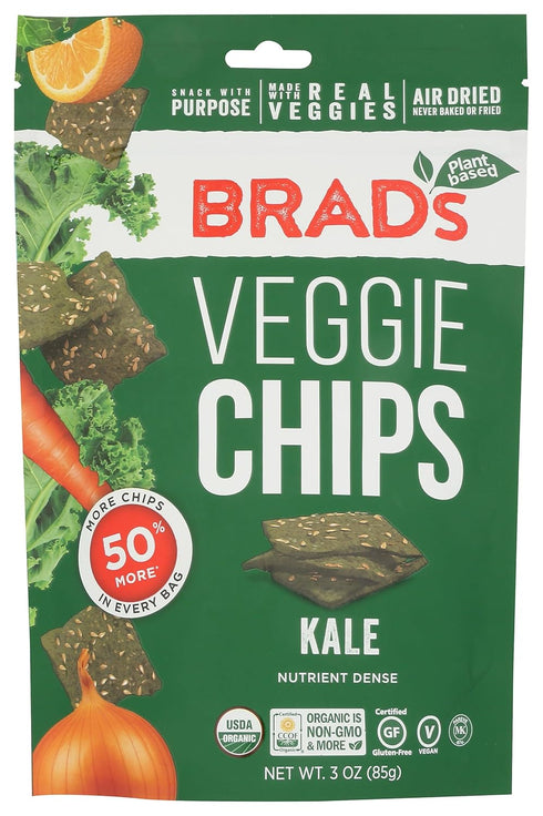Brad's Raw Organic Gluten Free Raw Chips, Kale, 3 Ounce...