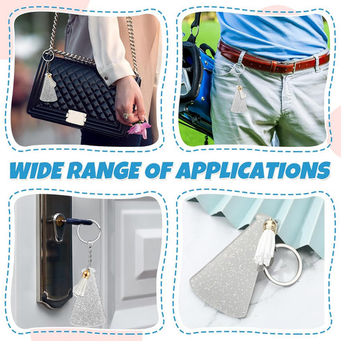 Cunno 20 Sets Cheer Gifts Bulk for Team Cheer Megaphone Keychains with Tassel Cheerleader Gifts Cheerleading Party Favors(Glittery Silver, White)...