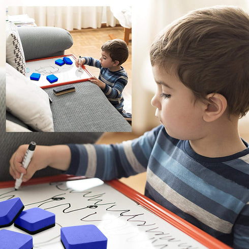 Mini Dry Erase Erasers, IHPUKIDI 48 Pack Magnetic Whiteboard Dry Erasers Chalkboard Cleaner Wiper for Kids and Classroom Teacher Supplies, Home an...
