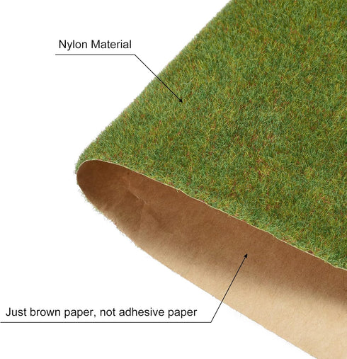 MECCANIXITY Artificial Model Grass Mat 19.7" x 19.7" Lawn Green Realistic Fake Turf for Garden Lawn Decoration Model...
