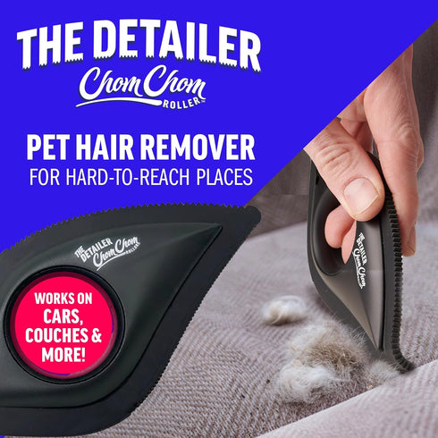 Chom Chom Detailer Tool- Scraper for Pet Hair Remover and Lint - ChomChom Cat and Dog Hair Remover for Furniture, Couch, Carpet, Clothing and Bedd...