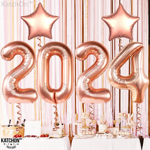 KatchOn, Rose Gold 2025 Balloons Graduation - Giant, 40 Inch | 2025 Rose Gold Balloons, Star Balloons | Grad Decorations Class of 2025 Balloons | ...