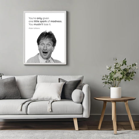 Posterizer 1 pcs-Robin Williams inspiring quote-Movie & Cinema Art-Quotes and Poems-Gift for movie lovers-Decor for Home & Office- UNFRAMED Wall A...