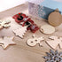 50 Pcs Unfinished Paintable Blank Wooden Christmas Festival Decoration Ornaments, Xmas Tree Hanging Wood Slices for Kids DIY Art Crafts, 5 Designs...