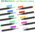 20 Liquid Chalk Markers for Acrylic Fridge Calendar Clear Glass Dry Erase Board Refrigerator White Board Mirror Window Wet Erase Markers Ultra Fin...