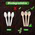 Eco-Friendly Wooden Spoons for Eating - 100-Pack 6.3" Biodegradable Disposable Spoons for Parties, Picnics, and Everyday Use...