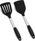 Silicone Spatula Set Heat Resistant - Stainless Steel Turner Spatulas Rubber Grip - Flexible Metal Spatulas for Non Stick Cookware - Pancake Turne...