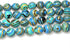 Synthesis Colour Malachite Beads Beautiful Fashion Round Stone Beads for DIY Jewelry Making 15" (10mm, Blue- Gold - Black)...
