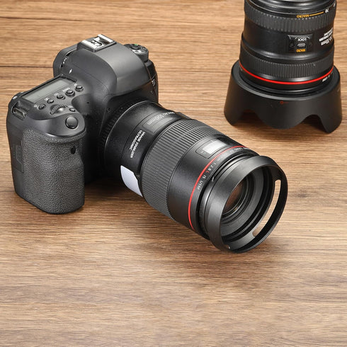 PATIKIL 72mm Lens Hood, 2Pcs Standard Vented Matte Surface Anti-reflective Inside Hollow Lens Hood for Universal Camera Lens, Black for Nikon, for...