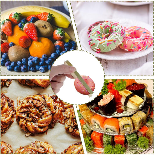 20 Pcs Bamboo Tongs Disposable Cooking Utensils Mini Wooden Tongs Natural Toast Tongs 4 Inch Cooking Tongs Bamboo Cooking Utensils for Bread Cooki...