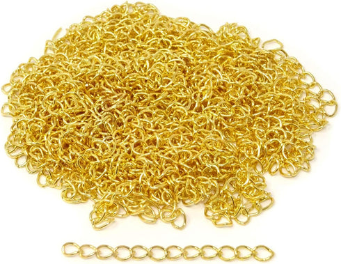 Honbay 100PCS 50mm/2inch Extender Chain Jewelry Necklace Bracelet Anklet Extension Chain Extension tails(Gold)...