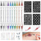 Temporary Tattoo Markers for Skin, 10 Pens Make Bold and Fine Lines,95 Tattoo Stencil Papers, 103 Tattoos Stickers, for Kids and Adults...