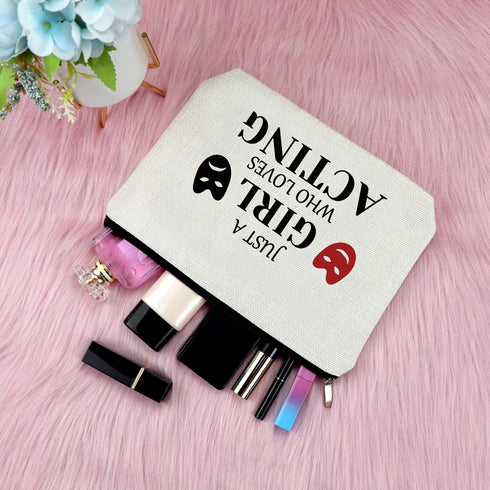 Theatre Lover Gifts Makeup Bag Theatre Drama Gift for Actress Theater Gifts for Women Theatre Acting Gift for Drama Student Retirement Graduation ...