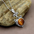 TISHAVI 5.45Cts Natural Round Shaped Semi Precious Gemstone Pendant Necklace For Women With 18Inch Chain, Sterling Silver Birthstone Pendant Neckl...