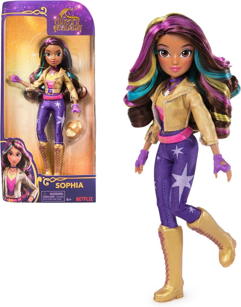 Unicorn Academy, Sophia Doll with Rainbow-Streaked Hair, 6 Fashion Accessories & Hair Styling Tool, 9.5”, Dolls & Unicorn Toys for Girls Ages 4 an...