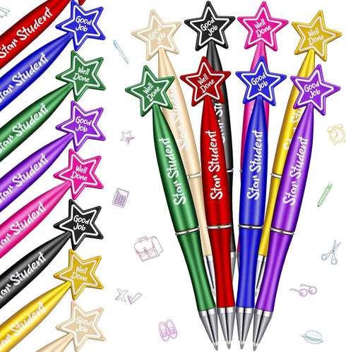 32 Pcs Star Student Ballpoint Pens Bulk Motivational Quote Pens Teacher Appreciation Gifts Graduation Gift for Teacher Home Office School Supplies...