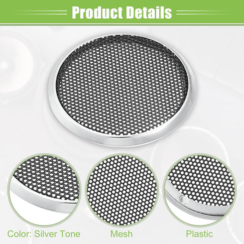 ACROPIX Universal 1.5" Car Speaker Grills Cover Mesh Round 1.5 Inch Audio Speaker Subwoofer Guard Protector Case Iron Silver Tone - Pack of 4......