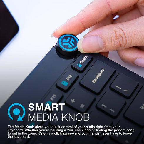 JLab Go Wireless Keyboard, Black, Connect Via Bluetooth or USB Wireless Dongle, Multi-Device Ultra-Compact for a Minimalist or Portable Set-Up (1 ...
