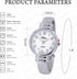 Blekon original mother of pearl cuff bracelet watch for women with 31mm case Japanese quartz movement metal hinged bangle style cuff wrist watch f...