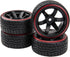 Hard Plastic Wheel Rims & Plastic Tires 12mm Hex Compatible with Traxxas HSP Tamiya Kyosho Himoto 1/10 RC Drift Car (Style 1)...