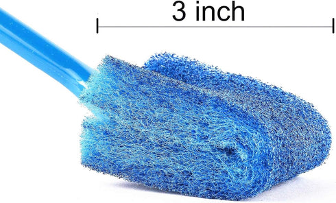 Fish Tank Glass Double Sided Sponge Plant Algae Scraper Cleaning Brush Cleaner Scrubber for Aquarium...