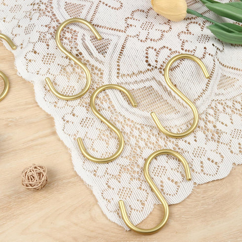 10 PackGold S Shaped Hooks, Gold Coat Clothes Towel Hangers, Kitchen Pots Pans Coffee Cups Rack Hooks (10)...