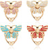 Cell Phone Ring Holder Stands, 4 Pcs Butterfly Phone Ring Holders with Rhinestones Glitter Butterfly Finger Kickstand Metal Hand Grip with Knob Lo...