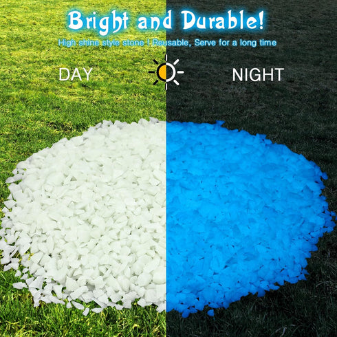 Glow in The Dark Gravel, Fluorescent Glow in The Dark Rocks Decorations Fish Tank Rocks Decorative Aquarium Gravel Stones for Garden Room Planter ...