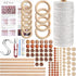 Hdviai 121Pcs Macrame Kit, Macrame Supplies 3mm x 109Yards Macrame Cord for Macrame Kits for Adults Beginners, with Accessories Like 100Pcs Beads ...