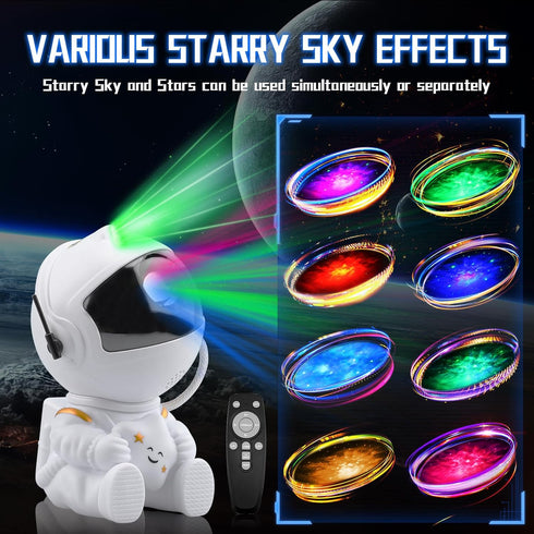 Astronaut Star Galaxy Night Light Projector for Kids Bedrooms - Galaxy Light Show with Rotating Cosmos...
