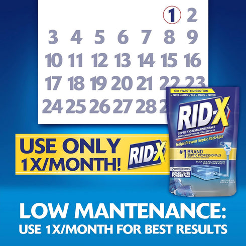 Rid-X Septic Tank System Treatment, Septic Tank Treatment, 3.2 Ounce...