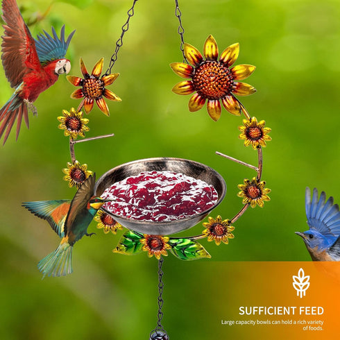 FORUP Hanging Bird Feeder, Oriole Bird Feeder Hanging Tray, Sunflower Seed Tray for Bird Feeders, Bird Bath Feeders for Outdoor...