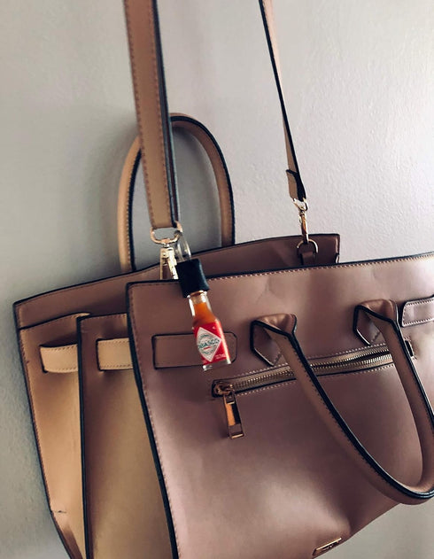 Hot Sauce Keychain with real mini Tabasco Sauce bottle...