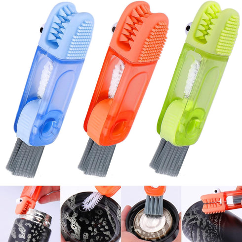 4 in 1 Cup Lid Gap Cleaning Brush Set,Multifunctional Water Bottle Lid Cleaner Brush,3 Pack Water Bottle Crevice Cleaning Tool,Tumbler Lid Cleaner...