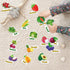 90 Felt Pieces Fruit Vegetable Felt Flannel Board Pieces Learning Fruit Vegetable with Name, Cute Educational Learning Toys Kids Interactive Story...