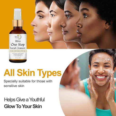 Ultra One Step Facial Cleanser Gentle Hydrating All Skin Types Oil-FreeSoap-Free Moisturizing Formula Unscented and Non-Foaming Skincare Solution ...