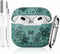 for Airpods 3rd Generation Case - Silicone Case Compatible with Airpods Case 3rd Generation - Butterfly Flowers Engraved Design for Airpods 3rd Ge...