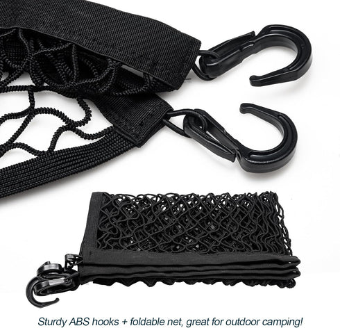 Wagon Cargo Net for Utility Folding Wagon, Elastic Storage Bag Cover Nets with ABS Hook for Outdoor Garden Wagon, Beach Cart, Garden Cart, Trolley...