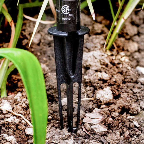 Malibu Landscape Lighting Stake Metal Outdoor Sturdy Solid Ground Spike Die-cast Aluminum for Flood Light Pathway Light In-ground Lights (1 Pack)...