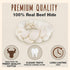Cadet Premium Grade Beef Hide for Dogs, Long Lasting Rawhide Donut Bone, Single Ingredient Dog Chews, 8 Inch (1 Count)...