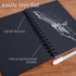 WA Portman Black Paper Sketchbook - 2-Pack A5 (6" x 8.25") Black Sketchbook for Drawing - Acid-Free 140 GSM 60 Pages (30 Sheets) Drawing Pad Journ...